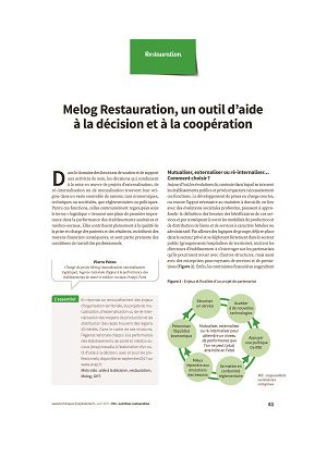 Melog Restauration, un outil d’aide à la décision et à la coopération 