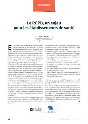 Le RGPD, un enjeu pour les établissements de santé