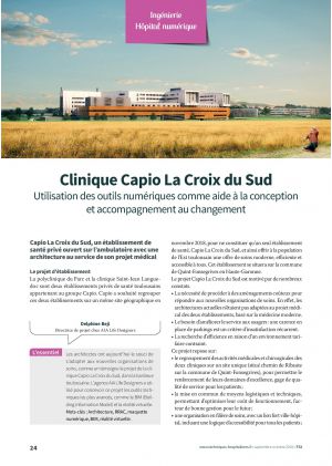 Clinique Capio La Croix du Sud : Utilisation des outils numériques comme aide à la conception et accompagnement au changement