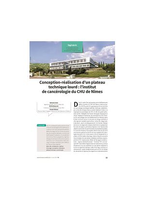 Conception-réalisation d’un plateau technique lourd : l’institut de cancérologie du CHU de Nîmes